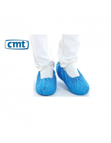 CMT CPE Shoe cover Blue, 410x150mm 40 micron Roughened 2000