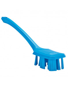 Vikan UST 4196-3 washing-up brush, large blue, blue, long handle, 70x395mm