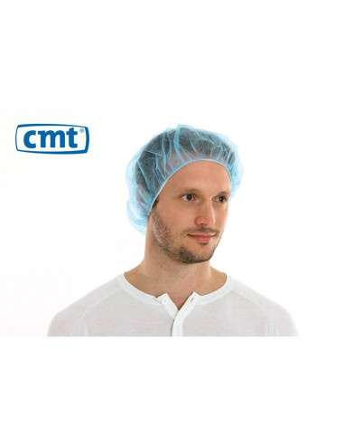CMT non woven hair net, blue, 50 cm bouffant cap 1000 pcs