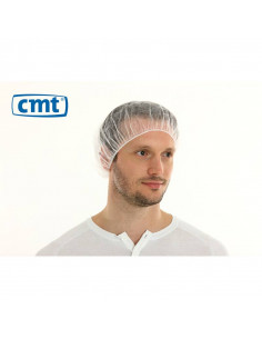 CMT PP non woven hair net, white, 50 cm bouffant cap 1000 pcs