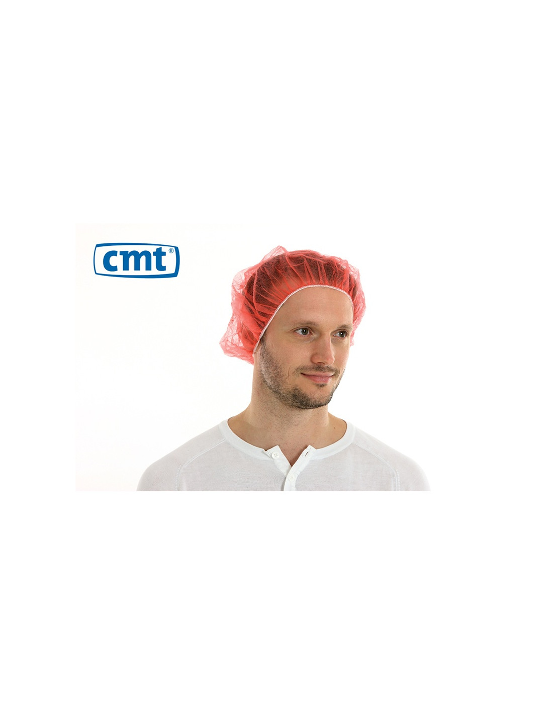 CMT PP non woven hair net, red, 50 cm bouffant cap 1000 pcs | Order quickly  and cheaply at  | ✓ Snelle Verzending ✓ 14 dagen  bedenktijd