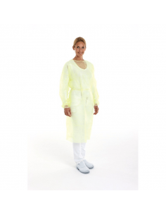 PP Non Woven insulation apron Yellow Latex-free Regular 100 pcs.