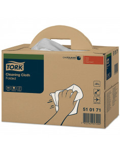Tork Premium 510 work cloth, 1-layer, white, 39 x 43 cm, box of