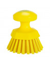 Vikan Hygiene 3885-6 ronde werkborstel geel, harde vezels