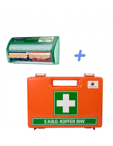 BHV First aid kit + Salvequick plaster dispenser