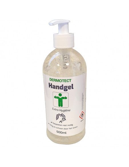 Dermotect Handgel Extra hygiene with pump 500ml
