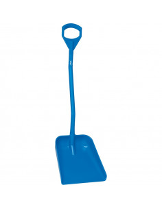 Vikan Hygiene 5600-3 schop, blauw, steel 114cm, groot blad